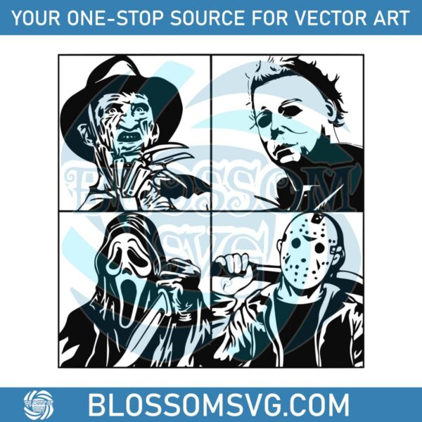 Horror Characters Chucky Jason Vorhees SVG Digital Cricut File