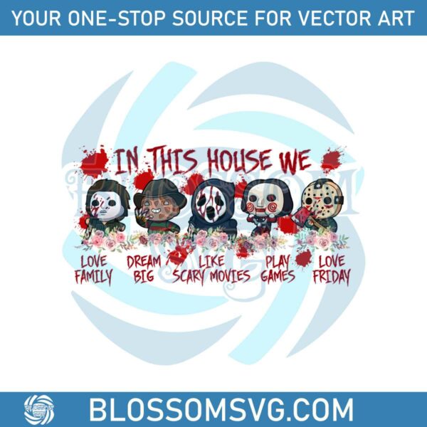 Horror Movie Characters Friends PNG Scary Faces PNG File