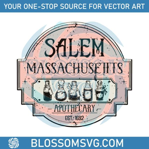 Salem Massachusetts Apothecary Est 1692 SVG Cutting File
