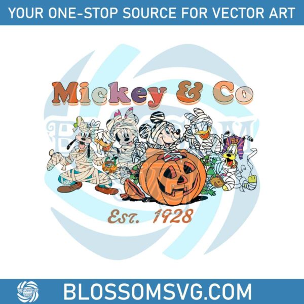 vintage-disney-halloween-mickey-and-co-mummy-svg-file