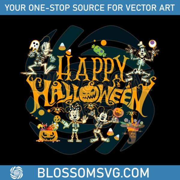 Happy Halloween Disney Skeleton SVG Graphic Design File