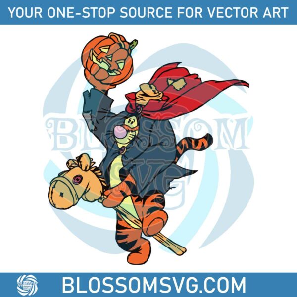 Funny Tigger Pumpkin Disney Halloween SVG File For Cricut