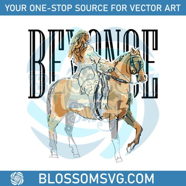 Beyonce Rides Horse Renaissance World Tour PNG Download