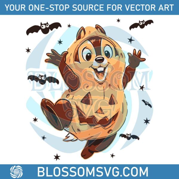 vintage-disney-halloween-cute-chip-and-dale-svg-download