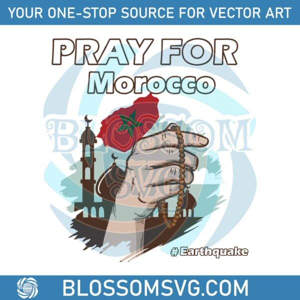 Vintage Pray For Morocco SVG Morocco Earthquake SVG File