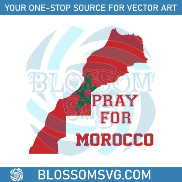 Vintage Pray For Morocco SVG Morocco Map SVG Download