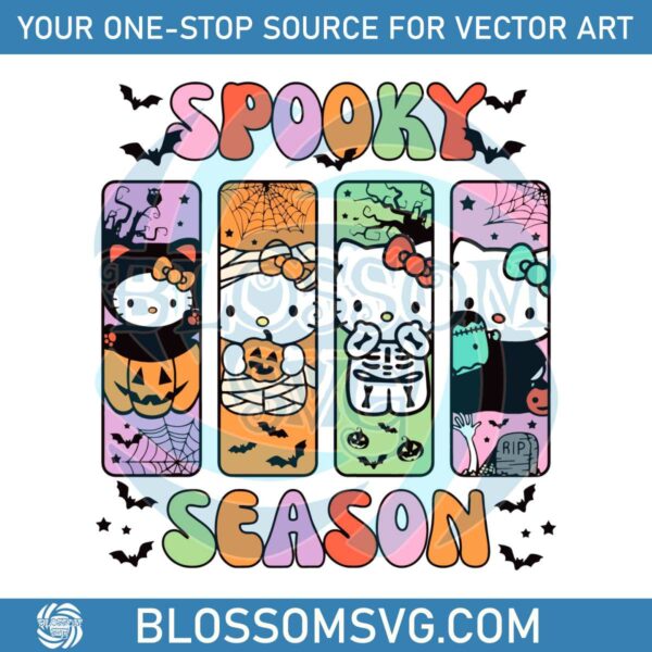 Spooky Season Halloween Kawaii Kitty SVG Cutting Digital File