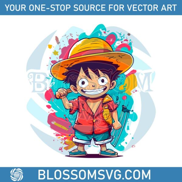 Cute Monkey D Luffy One Piece Character PNG Download