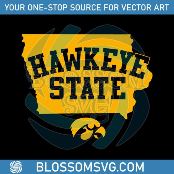 Iowa Hawkeyes Football Hawkeye State SVG File For Cricut