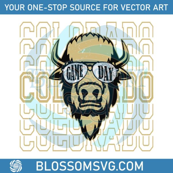 Retro Colorado Buffaloes Game Day SVG Cutting Digital File