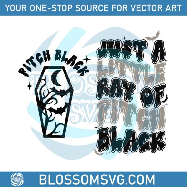 Little Ray of Pitch Black SVG Black Soul Halloween SVG File