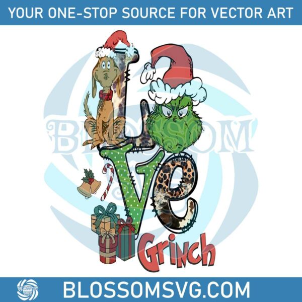 Retro Christmas Love The Grinch Svg For Cricut Files