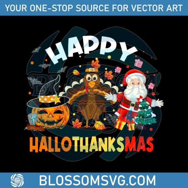 Happy Hallothanksmas Icon PNG Sublimation Download