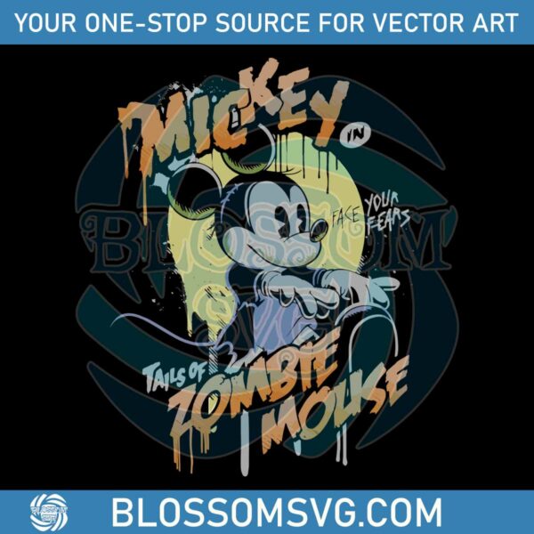 Vintage Mickey In Tales Of Zombie Mouse SVG Digital File