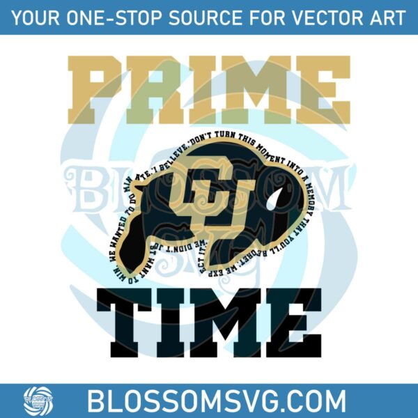 Prime Time Colorado Football SVG Graphic Design File