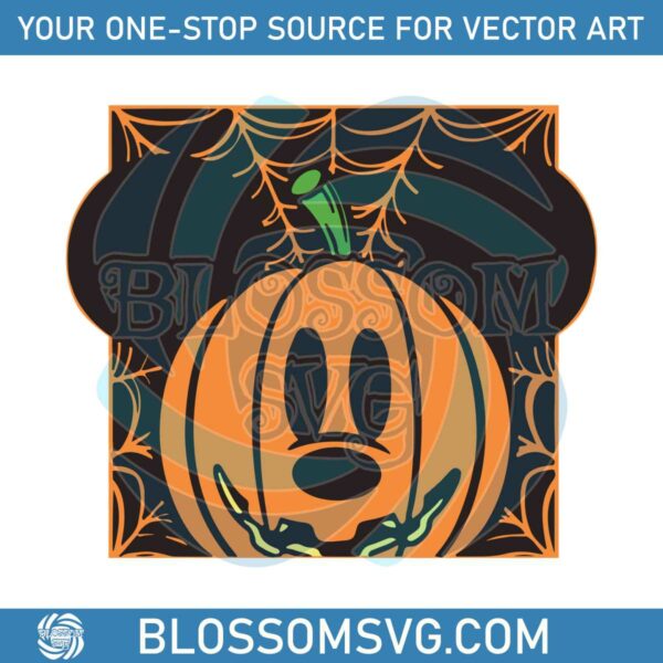 Horror Mickey Mouse Face Pumpkin SVG Cutting File