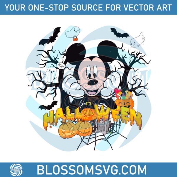 Retro Mickey Halloween Not So Scary PNG Sublimation