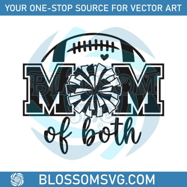 Game Day Football Cheer Mom Of Both SVG Download File