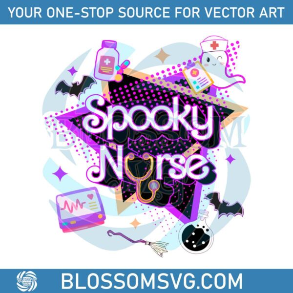Retro Spooky Nurse Horror Nurse Ghost SVG Cutting File