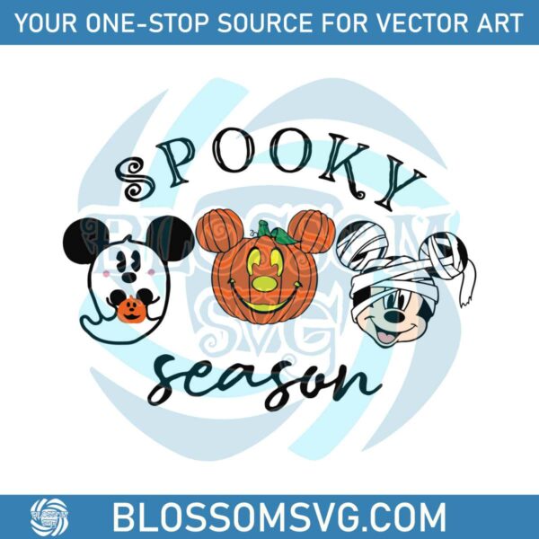 Mickey Ghost Pumpkin Spooky Season SVG Cutting File