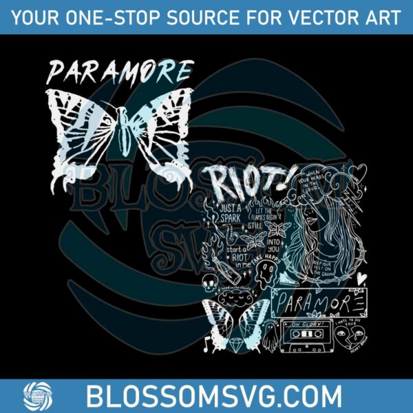 Vintage Paramore Doodle Music Tour SVG Digital Cricut File
