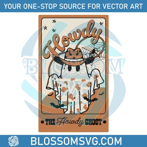 the-howdy-ghost-tarot-card-svg-graphic-design-file