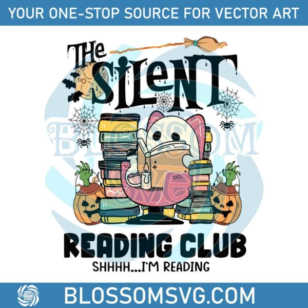 funny-ghost-the-silent-reading-club-svg-graphic-design-file