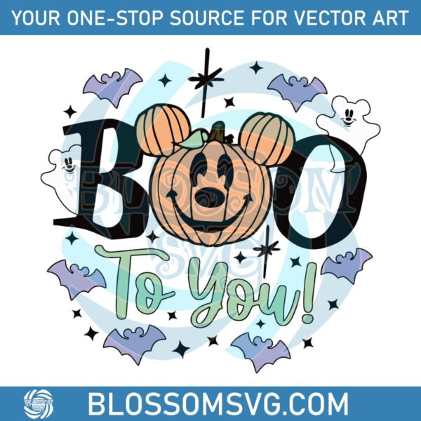 Disney Cute Mickey Boo To You SVG Graphic Design File