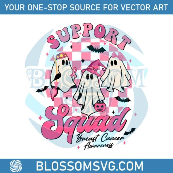Support Squad Breast Cancer Awareness SVG File For Cicut