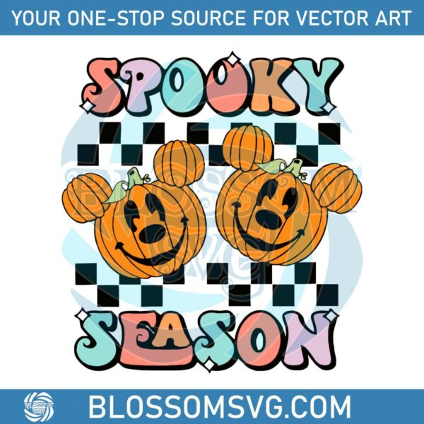 Spooky Season Mickey And Minnie Head Pumpkin SVG File