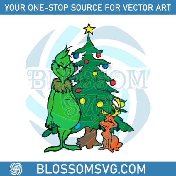 Funny Grinchmas Dog Christmas Tree SVG Digital Cricut File