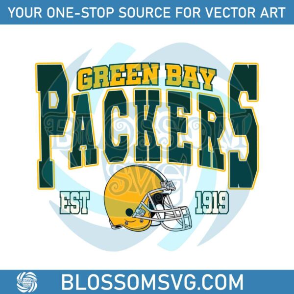 Green Bay Est 1919 NFL Team Logo SVG Cutting Digital File
