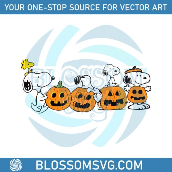 Retro Snoopy Halloween Pumpkin SVG File For Cricut