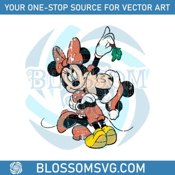 Vintage Disney Couple Mickey And Minnie Christmas SVG File