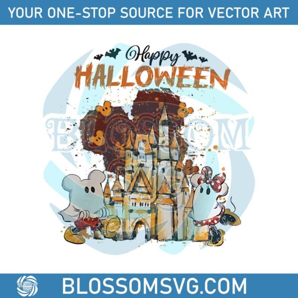 funny-disney-watercolor-castle-mickey-minnie-ghost-png-file