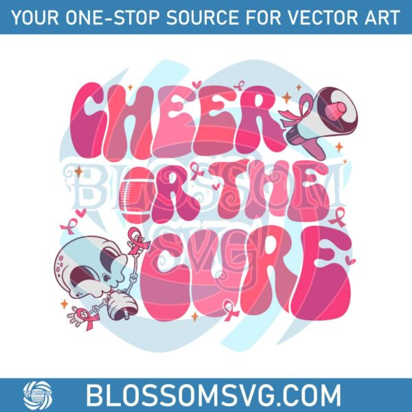 Cheer For The Cure Football Breast Cancer SVG Download