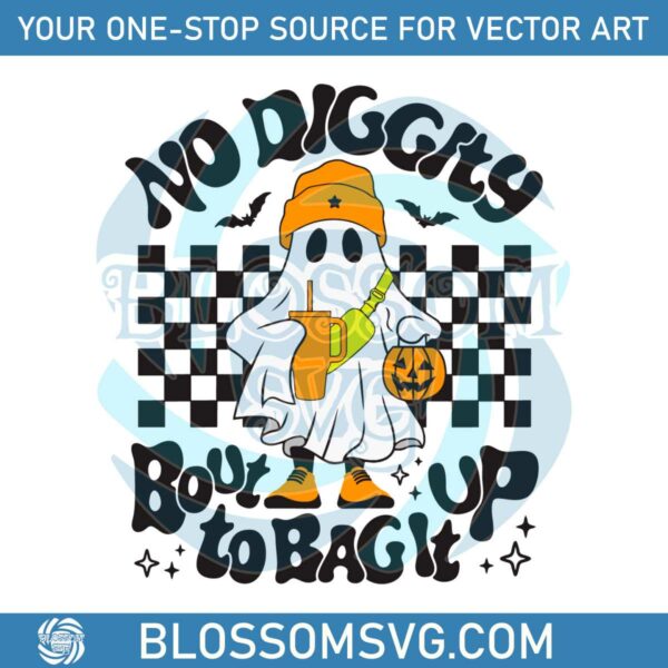 Cool Ghost No Diggity Bout To Bag It Up SVG Download