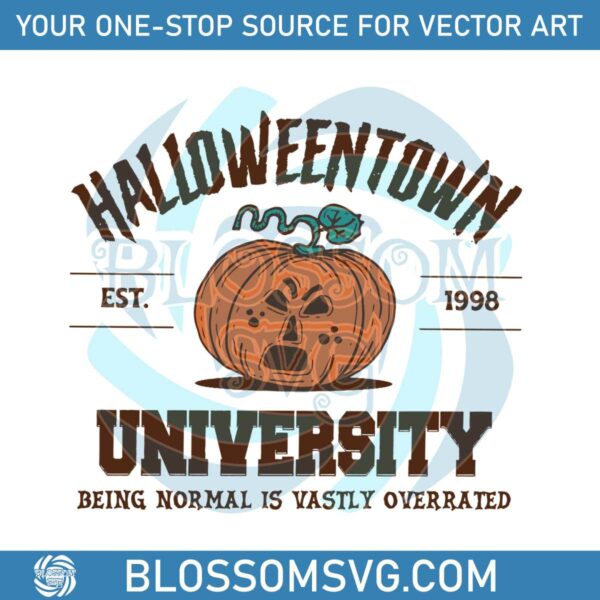 HalloweenTown University Funny Halloween Pumpkin SVG
