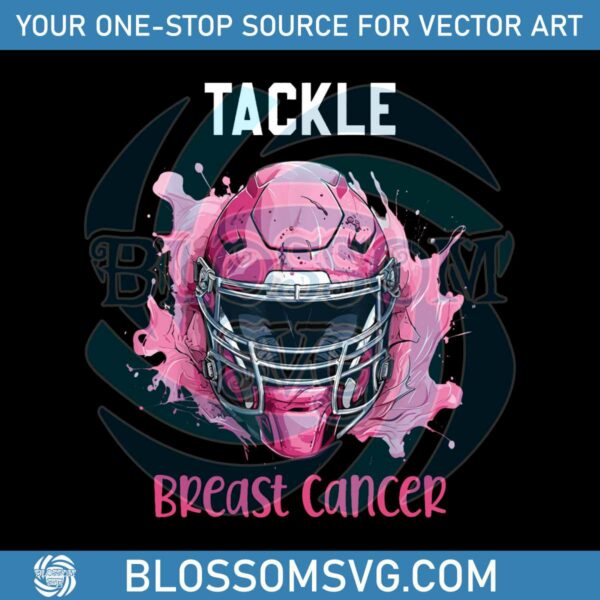 Tackle Breast Cancer Football Season PNG Sublimation File