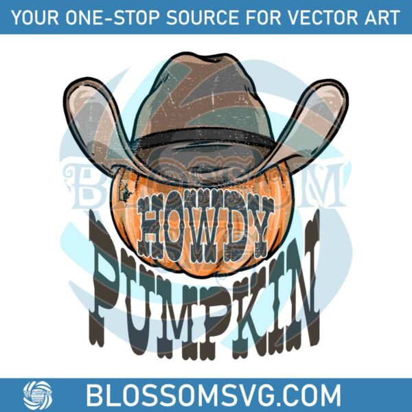 Howdy Pumpkin Western Fall Cowboy Vibe PNG Download