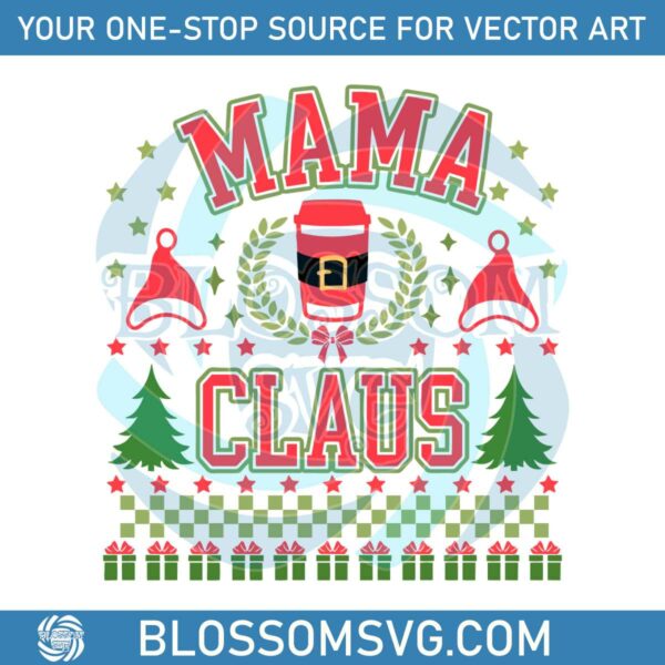 Groovy Mama Claus Funny Christmas SVG File For Cricut
