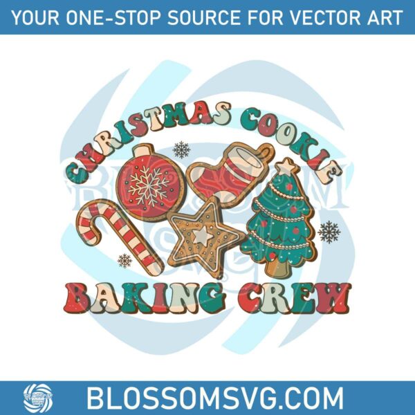 Groovy Christmas Cookie Baking Crew SVG Digital Cricut File