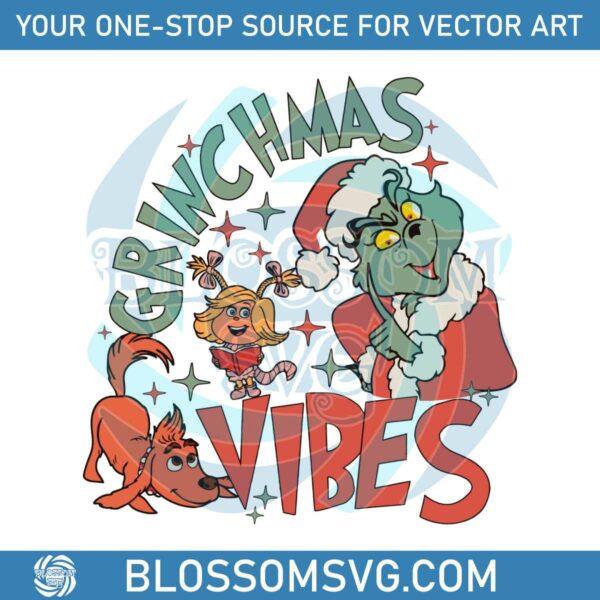 Retro Grinchmas Vibes Santa Cosplay SVG File For Cricut