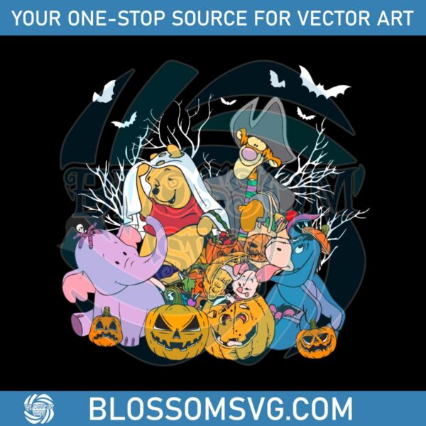 Retro Halloween Bear And Friends Masquerade SVG Cricut File