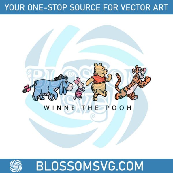 Winnie The Pooh And Friends Disney Family SVG Download