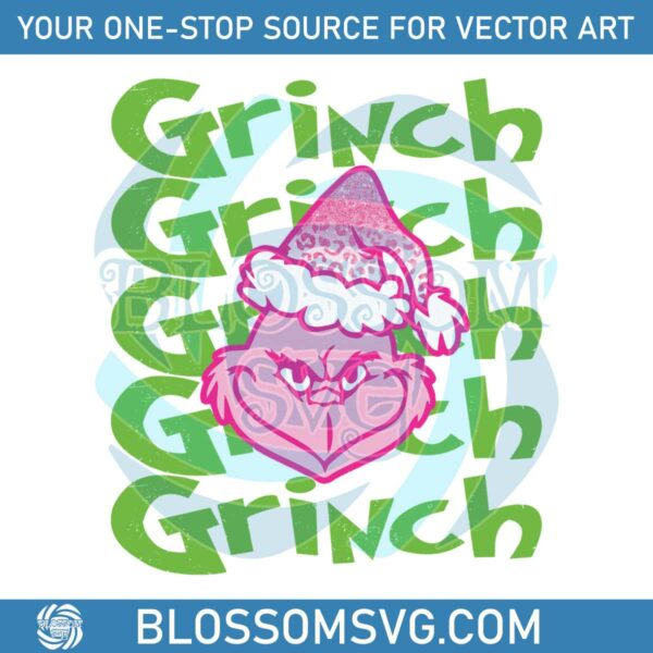 Funny Grinch Christmas Santa Claus Hat SVG File For Cricut