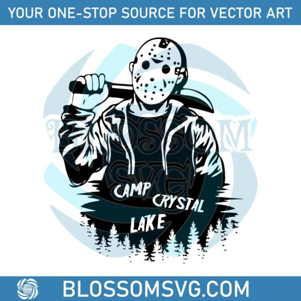 Jason Vorhees Camp Crystal Lake SVG Graphic Design File