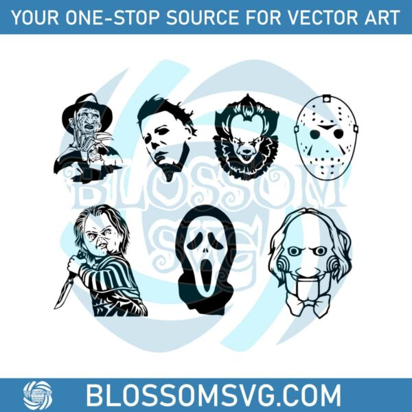 Halloween Horror Movie Killers SVG Bundle Cutting Files