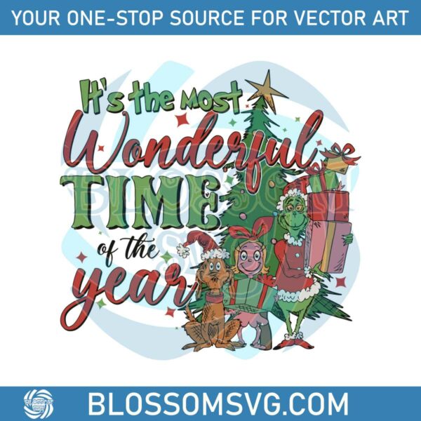 Retro Grichmas Its The Most Wonderful Time Of The Year SVG