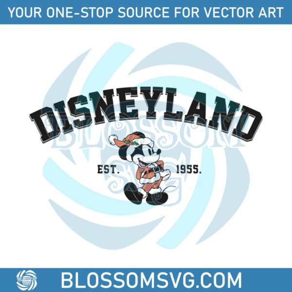Vintage Disneyland Christmas Mickey Mouse Est 1955 SVG File